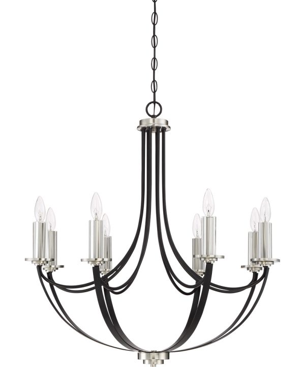 Alana 8-light Chandelier Mystic Black For Discount