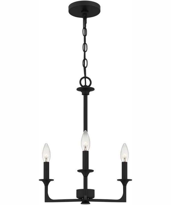 Prescott Medium 3-light Chandelier Matte Black Sale