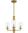 Sunburst 3-light Chandelier Weathered Brass Online