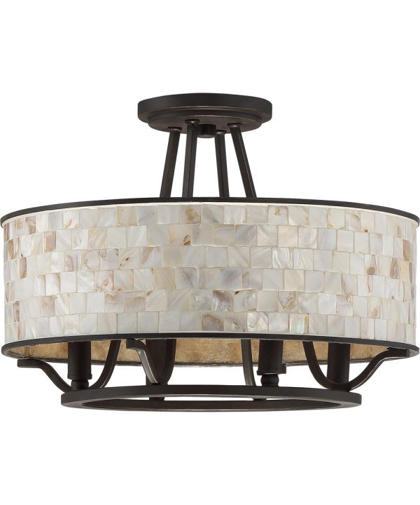 Aristocrat Medium 4-light Semi Flush Mount Palladian Bronze Cheap