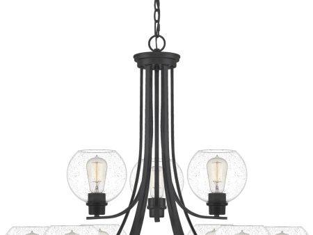 Pruitt 9-light Chandelier Matte Black For Discount