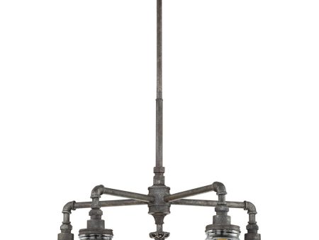 Squire 5-light Chandelier Rustic Black Supply