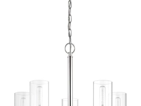 Intersection 5-Light Chandelier Polished Nickel Sale