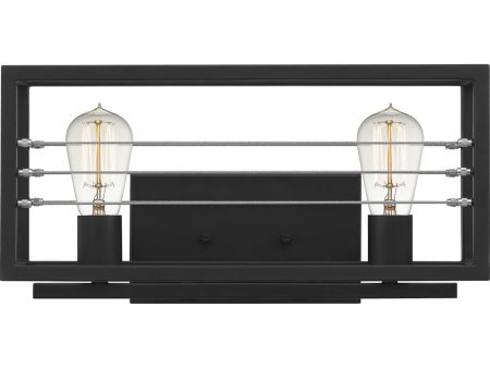 Awendaw Medium 2-light Bath Light Matte Black Online Sale