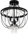 Adelaide Medium 3-light Semi Flush Mount Matte Black Online Sale