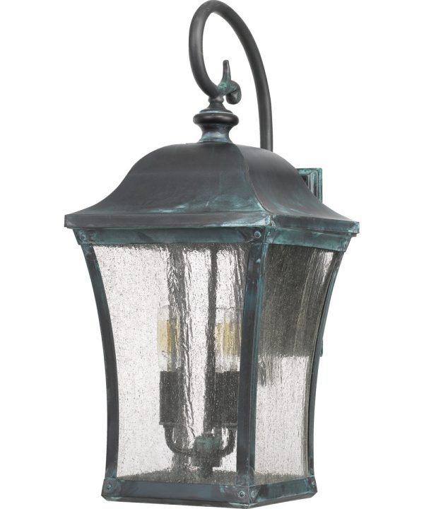 Bardstown Large 3-light Outdoor Wall Light Aged Verde Hot on Sale