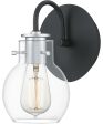 Andrews Small 1-light Wall Sconce Earth Black Hot on Sale