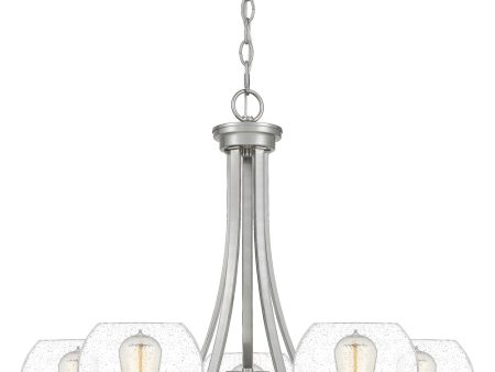 Pruitt 5-light Chandelier Brushed Nickel Fashion