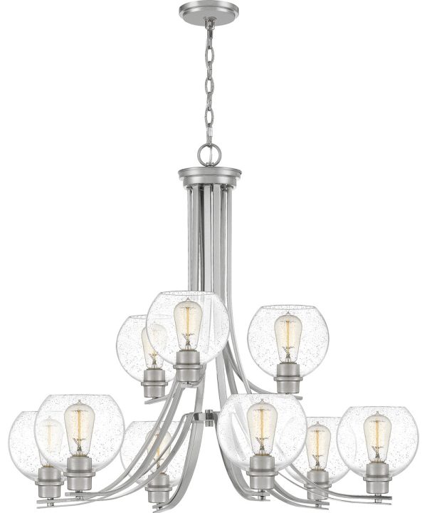 Pruitt 9-light Chandelier Brushed Nickel Sale