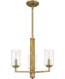 Sunburst 3-light Chandelier Weathered Brass Online