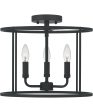 Abner 3-light Semi Flush Mount Matte Black on Sale