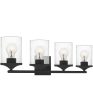 Abner Extra Large 4-light Bath Light Matte Black Fashion