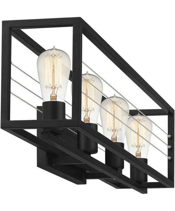 Awendaw Extra Large 4-light Bath Light Matte Black on Sale