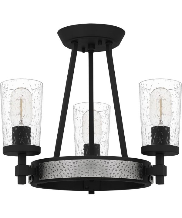 Alpine 3-light Semi Flush Mount Earth Black Discount