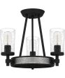 Alpine 3-light Semi Flush Mount Earth Black Discount