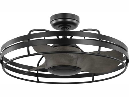 Bastrop 26  Indoor Outdoor 3-Blade Transitional Ceiling Fan with 3 Speed Remote Control Matte Black For Discount