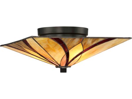 Asheville Medium 2-light Flush Mount Valiant Bronze Hot on Sale