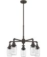 Squire 5-light Chandelier Rustic Black For Discount