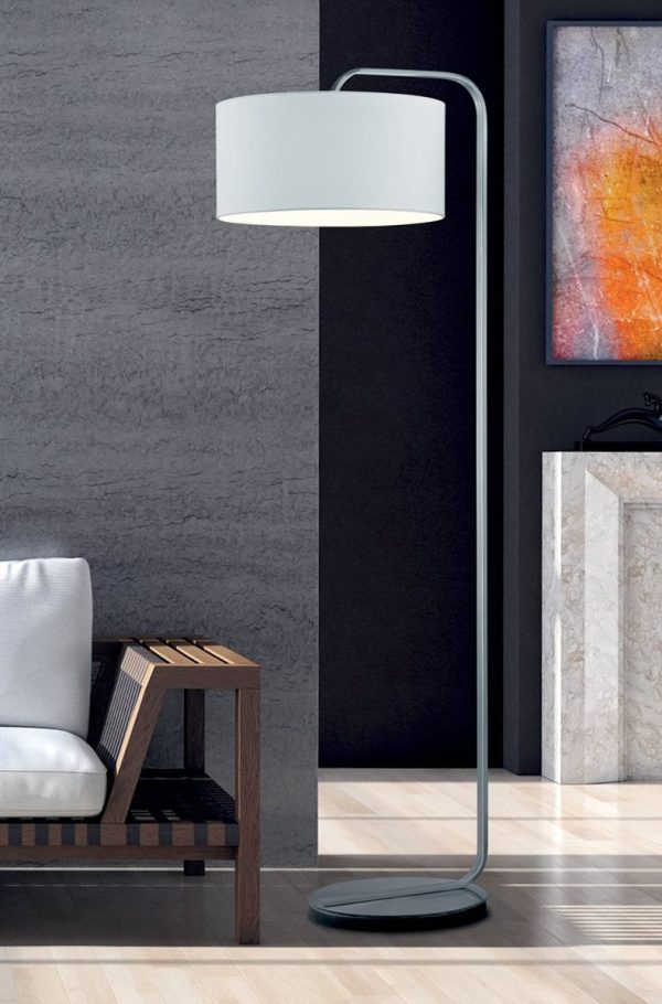 60 H Cannes 1-Light Arch Floor Lamp Nickel-Matte Cheap