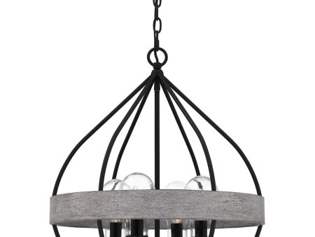 Tansy 4-light Pendant Matte Black on Sale