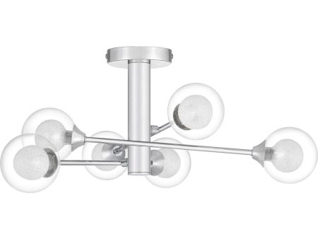 Spellbound 6-light Semi Flush Mount Polished Chrome Sale