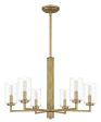 Sunburst 6-light Chandelier Weathered Brass For Cheap