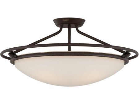 Ashland Extra Large 4-light Semi Flush Mount Western Bronze Online