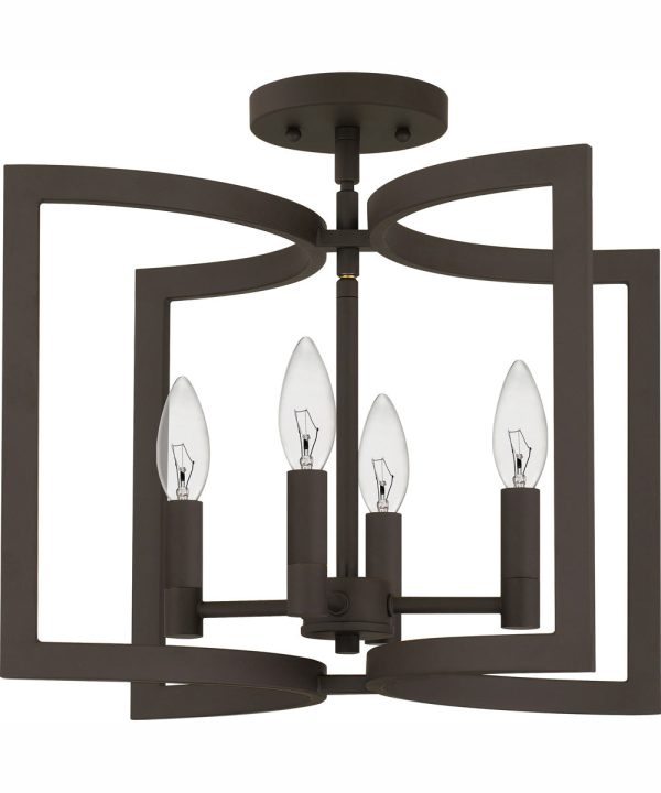 Beaufain Medium 4-light Semi Flush Mount Old Bronze Discount