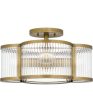 Aster 4-light Semi Flush Mount Weathered Brass Supply