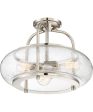 Trilogy Large 3-light Semi Flush Mount Brushed Nickel Online