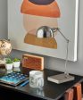 Adesso 21 H Swing Arm LED Desk Lamp Brushed Steel Metal Finish Sale