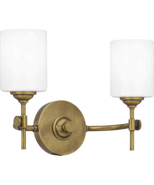 Aria Medium 2-light Bath Light Weathered Brass Online Sale