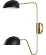 Trilby 2-Light Vanity & Wall Matte Black   Burnished Brass Sale