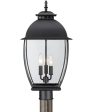 Bain Large 3-light Outdoor Post Light Mystic Black Online now