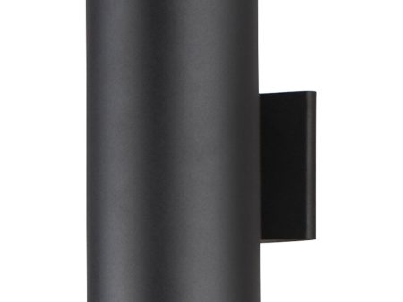 Outpost 2-Light 6 inchW x 15 inchH Outdoor Wall Sconce Black Online