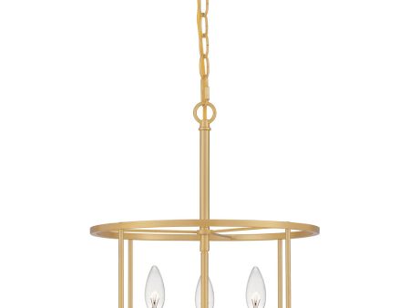 Abner 3-light Pendant Aged Brass Online now