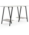 Bayflynn Home Office Desk White Black on Sale