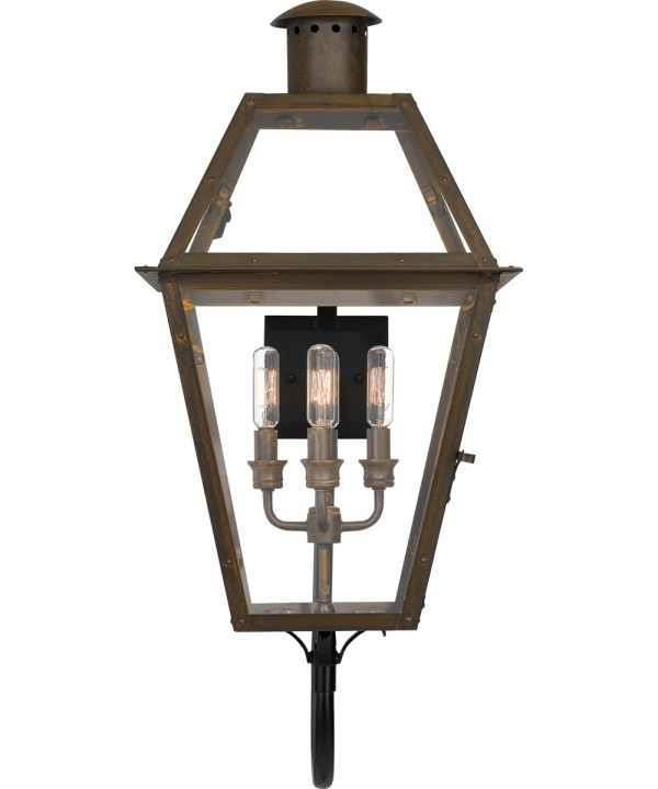 Rue De Royal Extra Large 4-light Outdoor Wall Light Industrial Bronze Online Sale