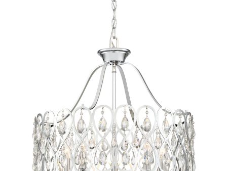 Lulu 5-light Chandelier Polished Chrome For Cheap