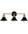 Trafalgar Large 3-light Bath Light Matte Black For Discount