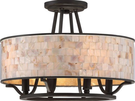 Aristocrat Medium 4-light Semi Flush Mount Palladian Bronze Cheap