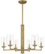 Sunburst 6-light Chandelier Weathered Brass For Cheap