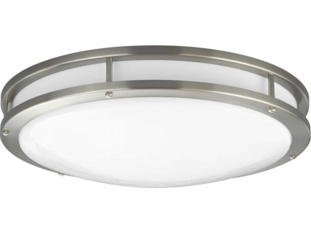 1-Light 17-3 4  LED Flush Mount Brushed Nickel For Discount