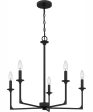 Prescott 5-light Chandelier Matte Black Discount