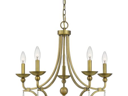 Joules 5-light Chandelier Aged Brass Supply