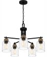 Baltic 5-light Chandelier Matte Black on Sale