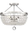 Teresa 4-light Semi Flush Mount Polished Nickel Cheap