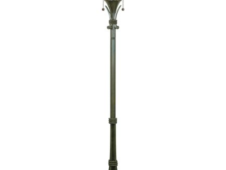 West End Medium 2-light Floor Lamp Brushed Bullion Hot on Sale