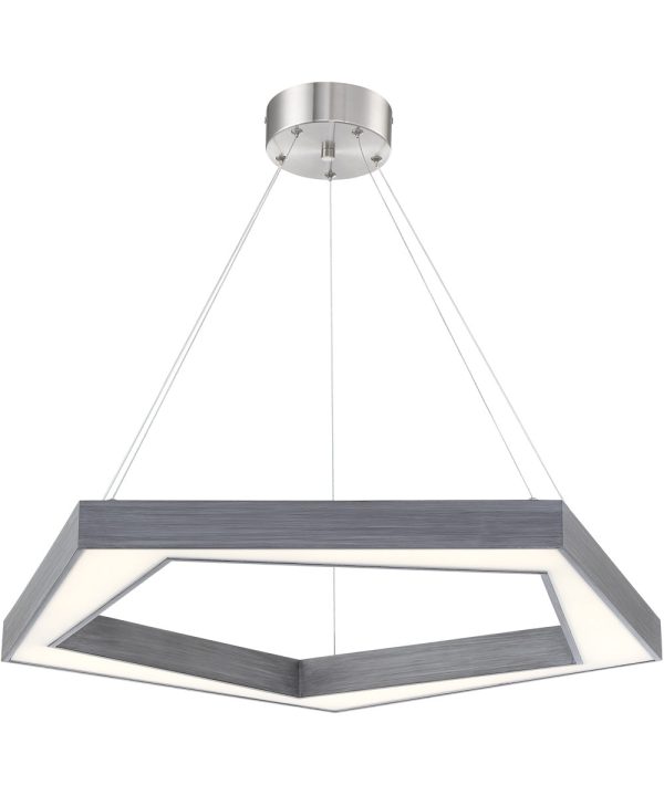 Pentex 1-Light Led Pendant Charcoal Grey Brushed Nickel on Sale