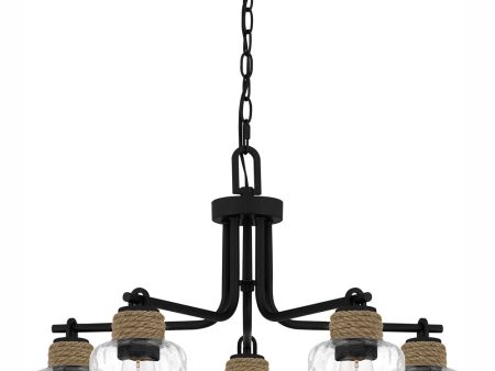 Baltic 5-light Chandelier Matte Black on Sale